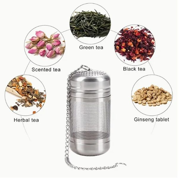 Rozsdamentes acél teaszűrő, hálós teagömb, teaszűrő